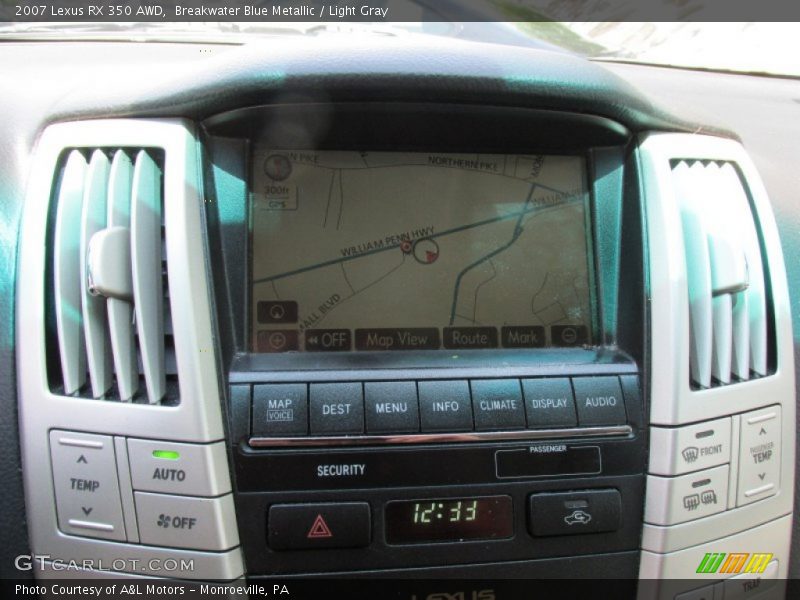 Breakwater Blue Metallic / Light Gray 2007 Lexus RX 350 AWD