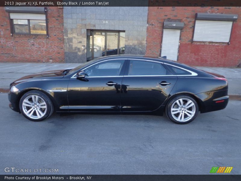 Ebony Black / London Tan/Jet 2013 Jaguar XJ XJL Portfolio