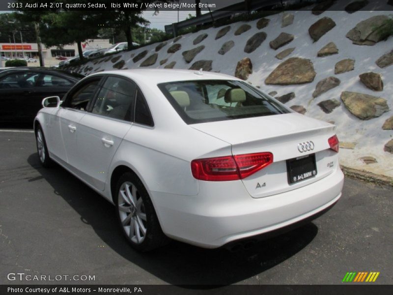 Ibis White / Velvet Beige/Moor Brown 2013 Audi A4 2.0T quattro Sedan