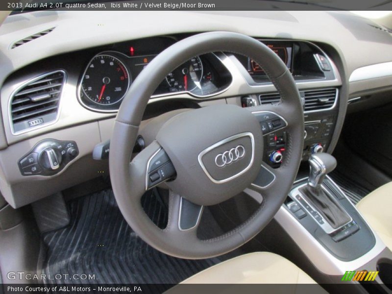 Ibis White / Velvet Beige/Moor Brown 2013 Audi A4 2.0T quattro Sedan