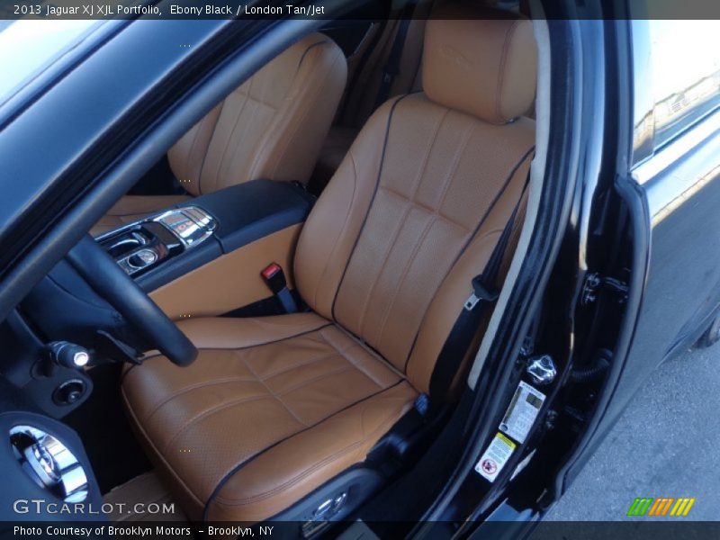 Ebony Black / London Tan/Jet 2013 Jaguar XJ XJL Portfolio