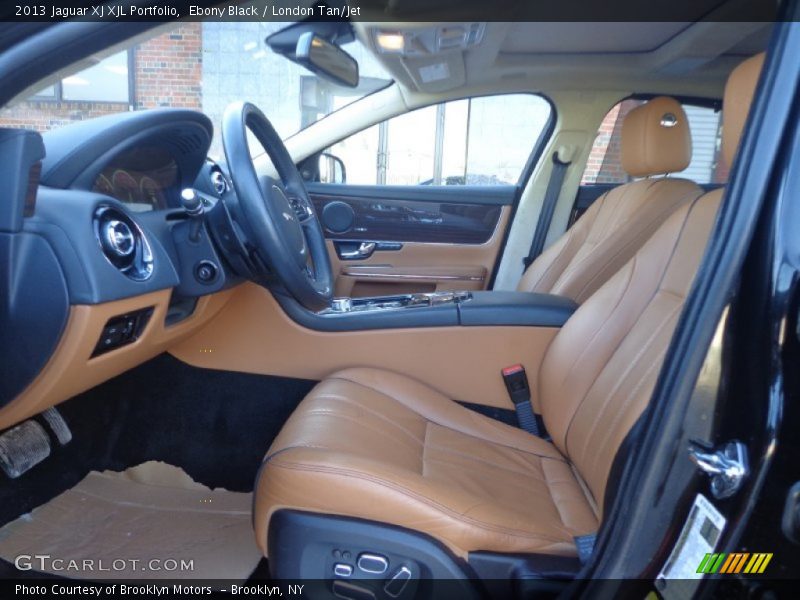 Ebony Black / London Tan/Jet 2013 Jaguar XJ XJL Portfolio