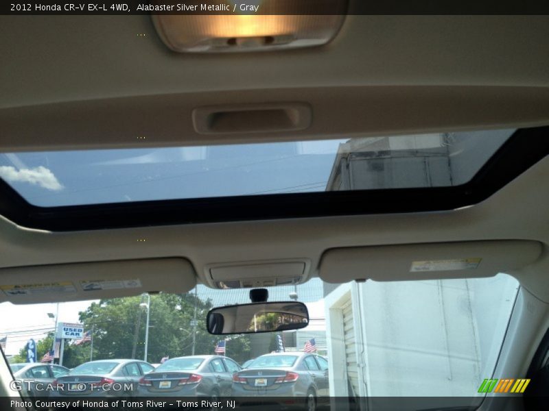 Alabaster Silver Metallic / Gray 2012 Honda CR-V EX-L 4WD
