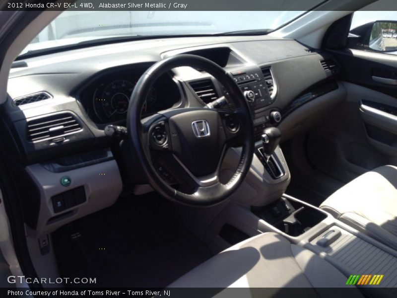 Alabaster Silver Metallic / Gray 2012 Honda CR-V EX-L 4WD