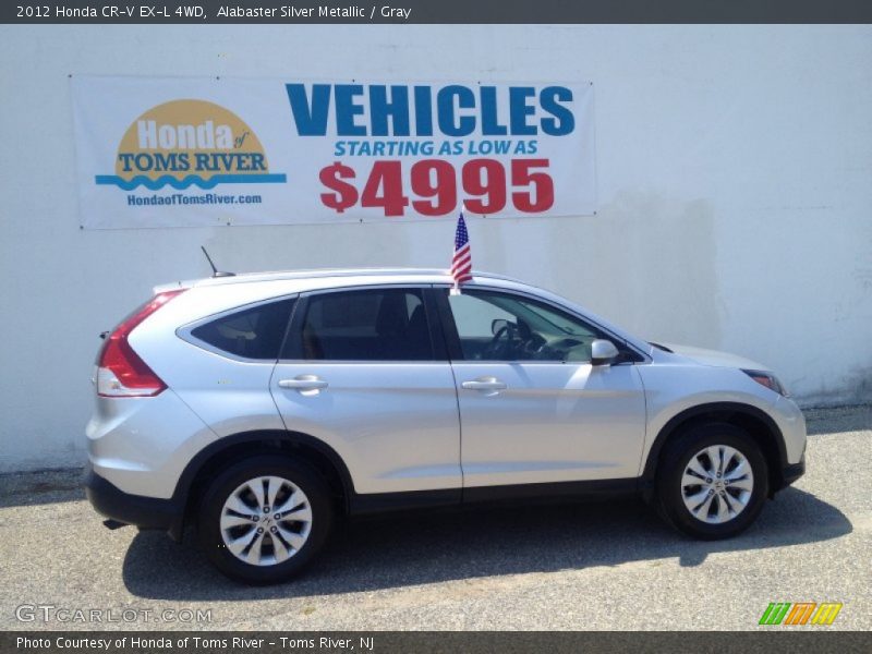 Alabaster Silver Metallic / Gray 2012 Honda CR-V EX-L 4WD
