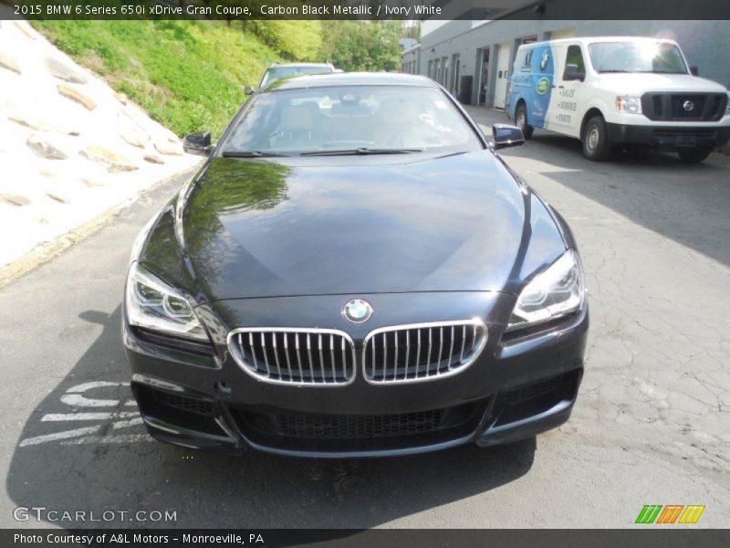 Carbon Black Metallic / Ivory White 2015 BMW 6 Series 650i xDrive Gran Coupe
