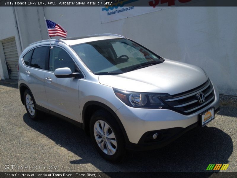 Alabaster Silver Metallic / Gray 2012 Honda CR-V EX-L 4WD