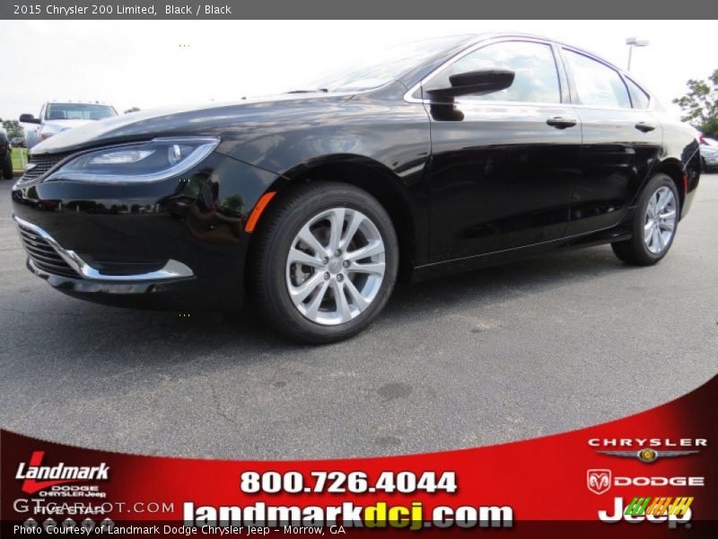 Black / Black 2015 Chrysler 200 Limited