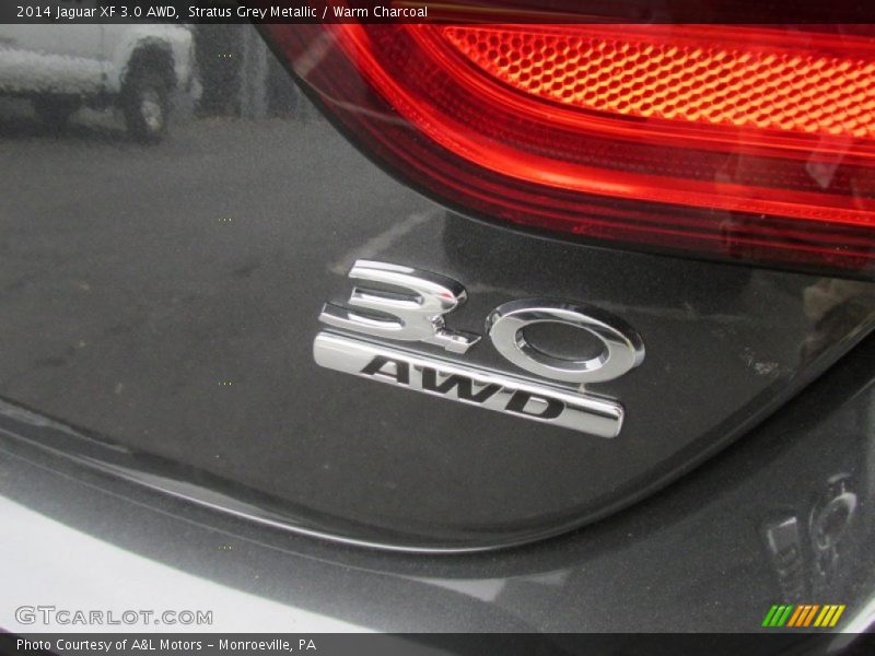 Stratus Grey Metallic / Warm Charcoal 2014 Jaguar XF 3.0 AWD