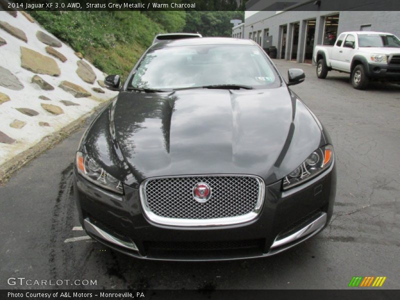 Stratus Grey Metallic / Warm Charcoal 2014 Jaguar XF 3.0 AWD