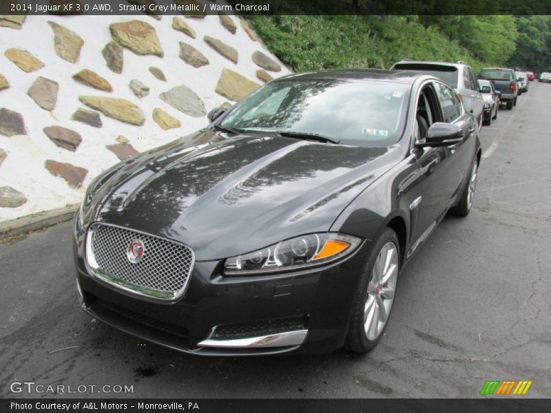 Stratus Grey Metallic / Warm Charcoal 2014 Jaguar XF 3.0 AWD
