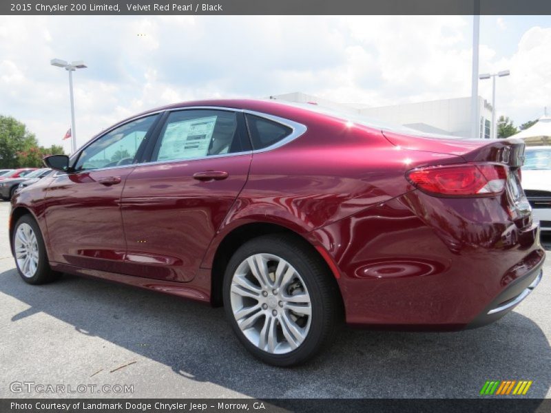 Velvet Red Pearl / Black 2015 Chrysler 200 Limited