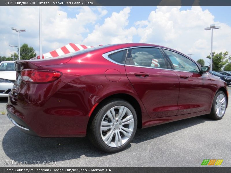 Velvet Red Pearl / Black 2015 Chrysler 200 Limited