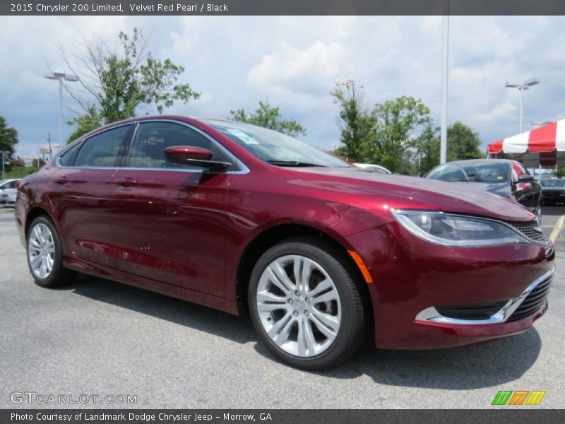 Velvet Red Pearl / Black 2015 Chrysler 200 Limited