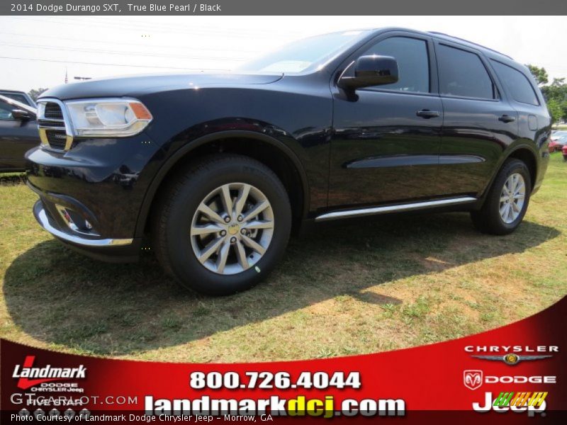 True Blue Pearl / Black 2014 Dodge Durango SXT