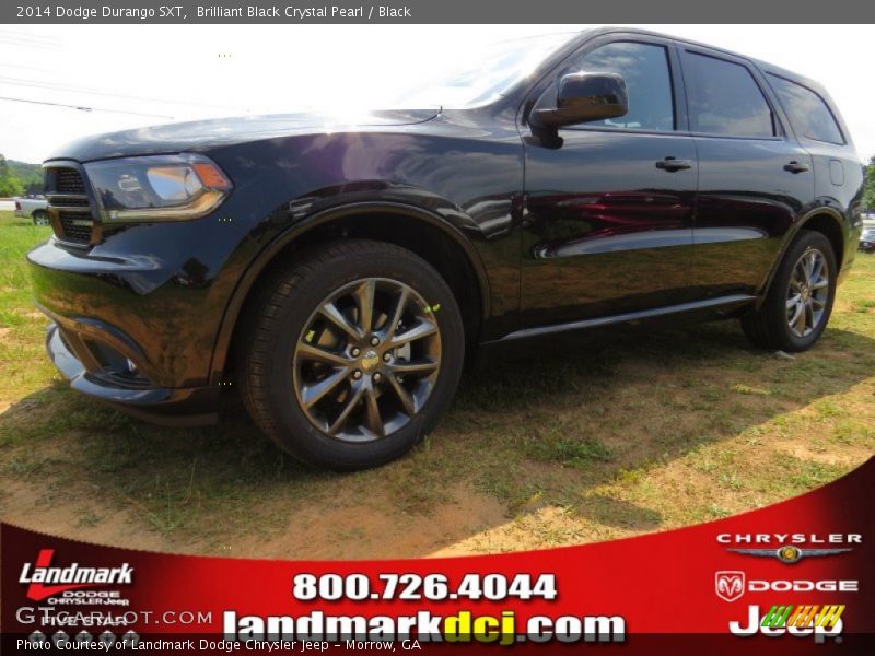 Brilliant Black Crystal Pearl / Black 2014 Dodge Durango SXT