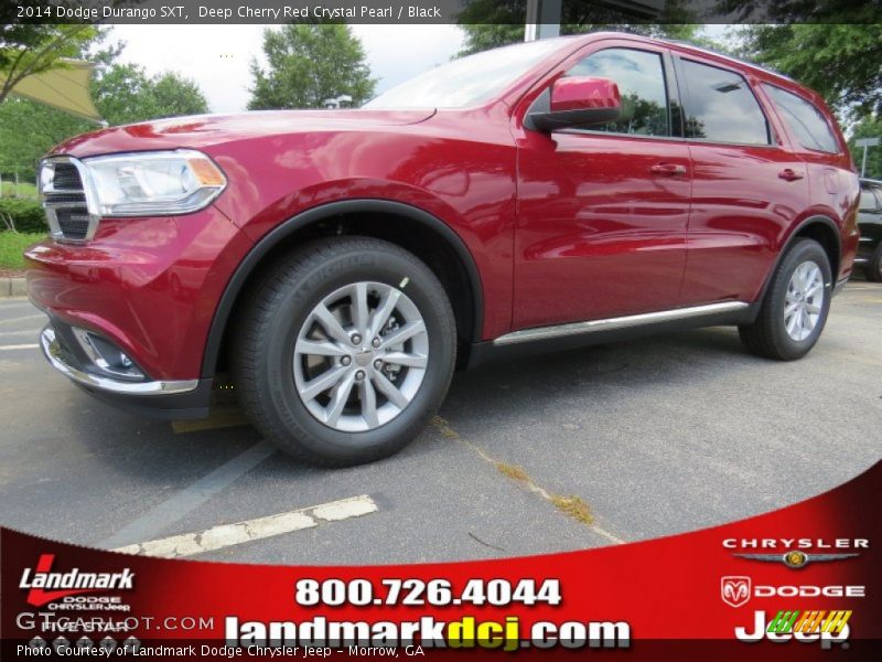 Deep Cherry Red Crystal Pearl / Black 2014 Dodge Durango SXT