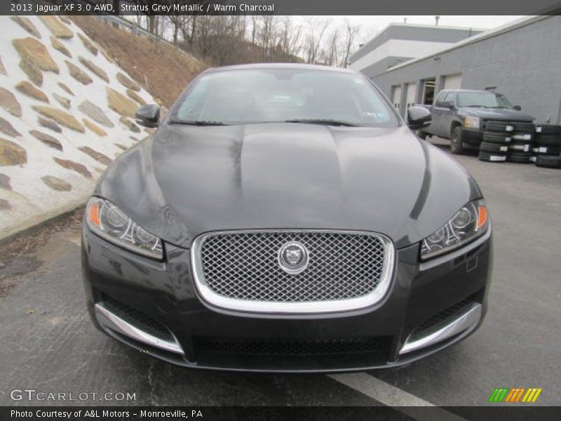 Stratus Grey Metallic / Warm Charcoal 2013 Jaguar XF 3.0 AWD