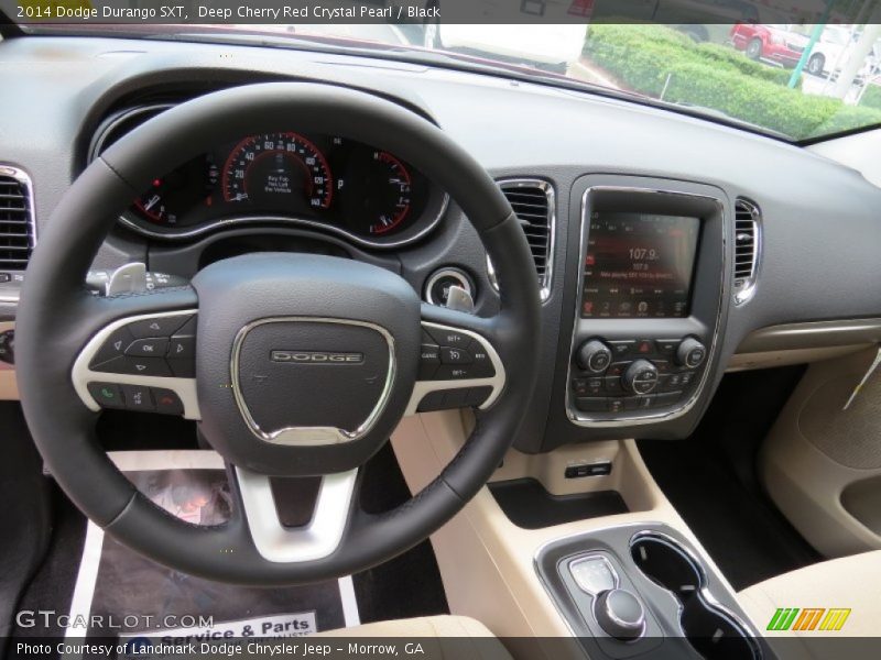 Deep Cherry Red Crystal Pearl / Black 2014 Dodge Durango SXT