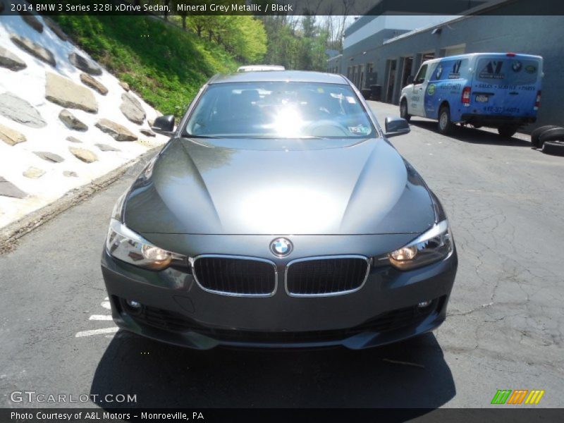 Mineral Grey Metallic / Black 2014 BMW 3 Series 328i xDrive Sedan