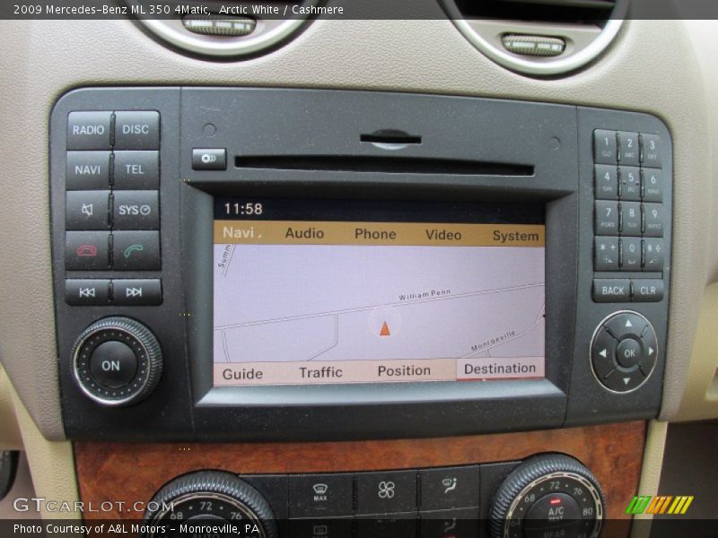 Arctic White / Cashmere 2009 Mercedes-Benz ML 350 4Matic