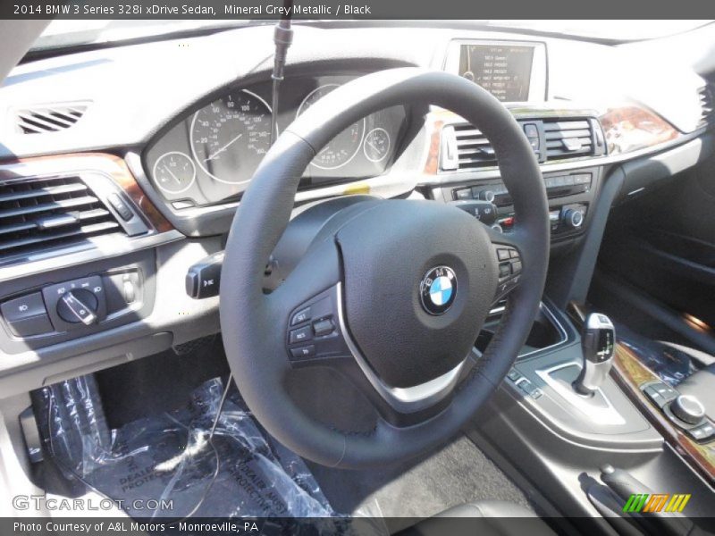 Mineral Grey Metallic / Black 2014 BMW 3 Series 328i xDrive Sedan