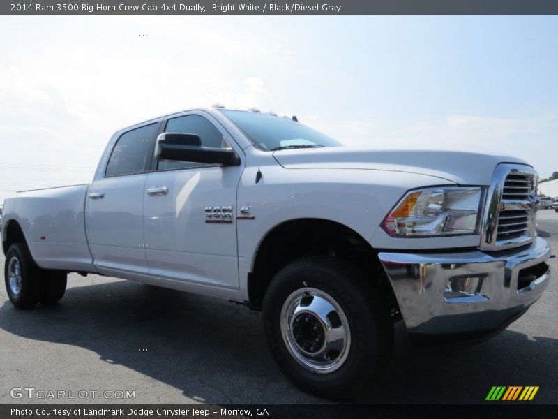 Bright White / Black/Diesel Gray 2014 Ram 3500 Big Horn Crew Cab 4x4 Dually