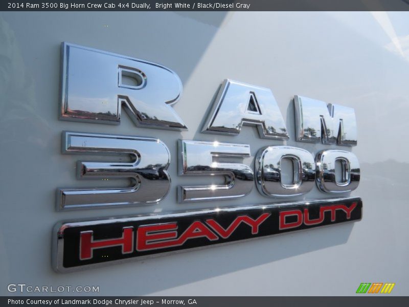 Bright White / Black/Diesel Gray 2014 Ram 3500 Big Horn Crew Cab 4x4 Dually