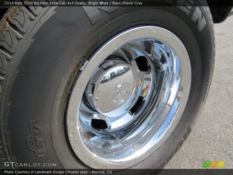 Bright White / Black/Diesel Gray 2014 Ram 3500 Big Horn Crew Cab 4x4 Dually