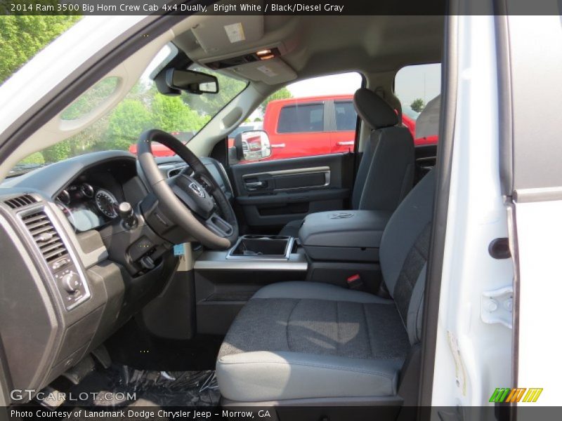Bright White / Black/Diesel Gray 2014 Ram 3500 Big Horn Crew Cab 4x4 Dually