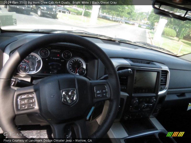 Bright White / Black/Diesel Gray 2014 Ram 3500 Big Horn Crew Cab 4x4 Dually