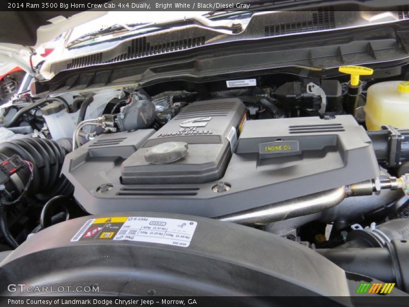 Bright White / Black/Diesel Gray 2014 Ram 3500 Big Horn Crew Cab 4x4 Dually