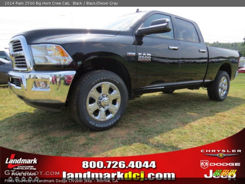 Black / Black/Diesel Gray 2014 Ram 2500 Big Horn Crew Cab