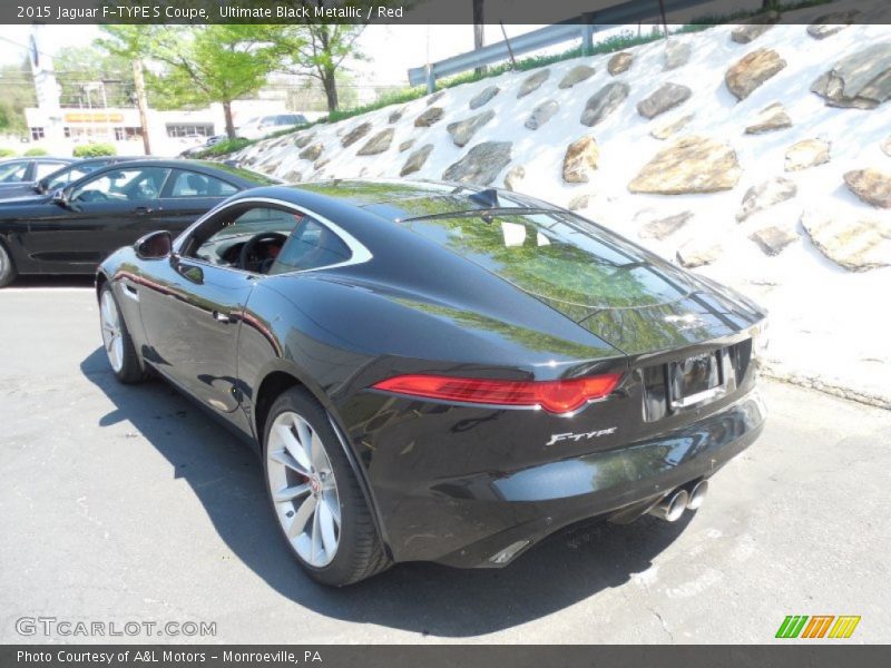 Ultimate Black Metallic / Red 2015 Jaguar F-TYPE S Coupe