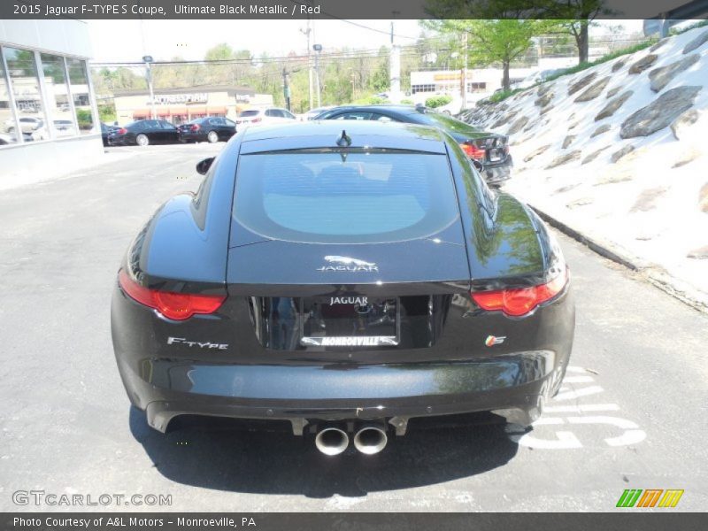 Ultimate Black Metallic / Red 2015 Jaguar F-TYPE S Coupe