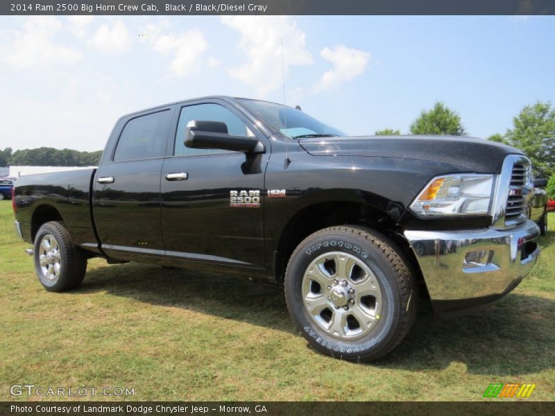 Black / Black/Diesel Gray 2014 Ram 2500 Big Horn Crew Cab