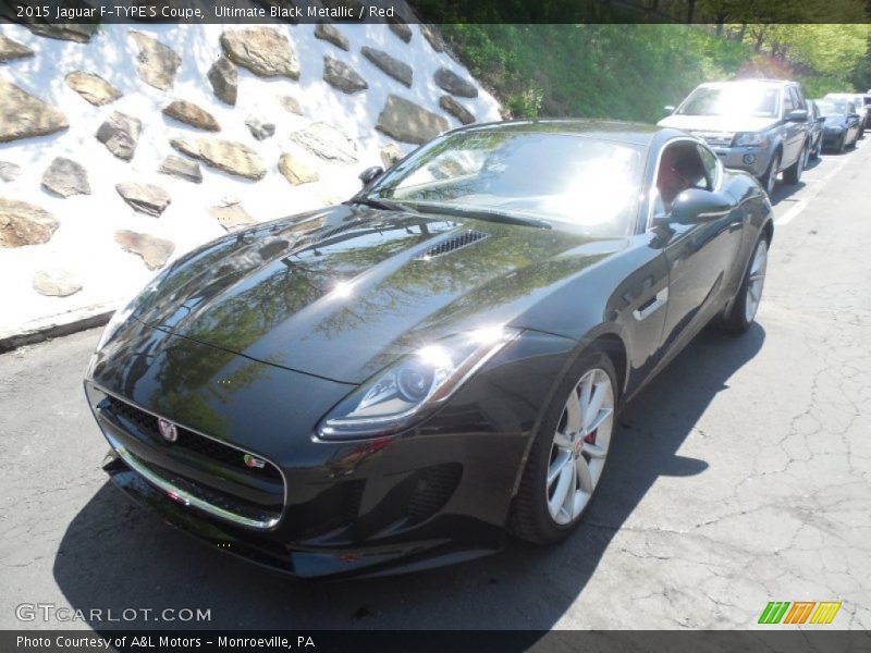 Ultimate Black Metallic / Red 2015 Jaguar F-TYPE S Coupe