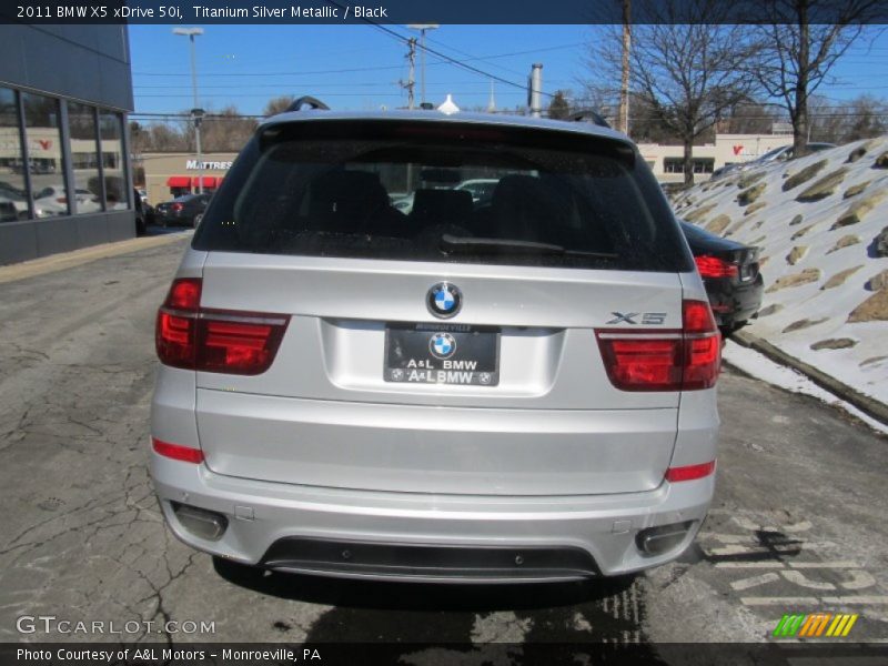 Titanium Silver Metallic / Black 2011 BMW X5 xDrive 50i