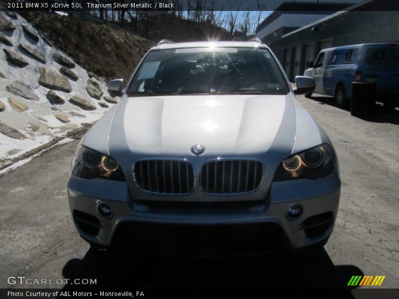 Titanium Silver Metallic / Black 2011 BMW X5 xDrive 50i