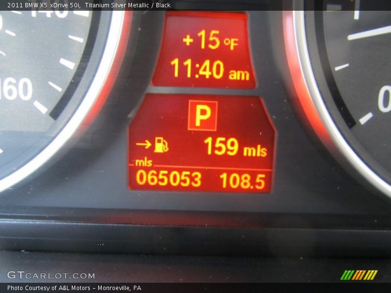 Titanium Silver Metallic / Black 2011 BMW X5 xDrive 50i