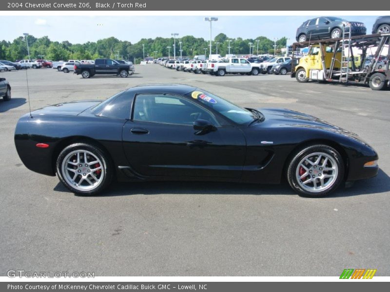 Black / Torch Red 2004 Chevrolet Corvette Z06