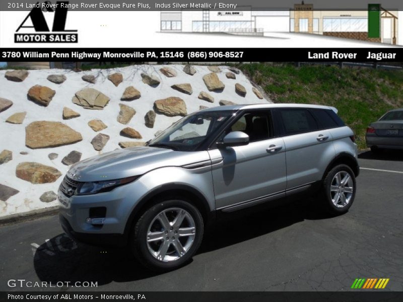 Indus Silver Metallic / Ebony 2014 Land Rover Range Rover Evoque Pure Plus