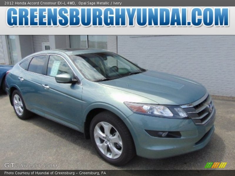 Opal Sage Metallic / Ivory 2012 Honda Accord Crosstour EX-L 4WD