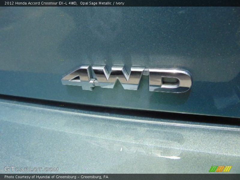 Opal Sage Metallic / Ivory 2012 Honda Accord Crosstour EX-L 4WD