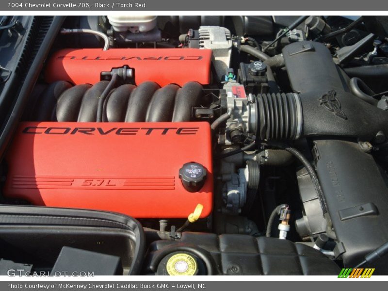 Black / Torch Red 2004 Chevrolet Corvette Z06