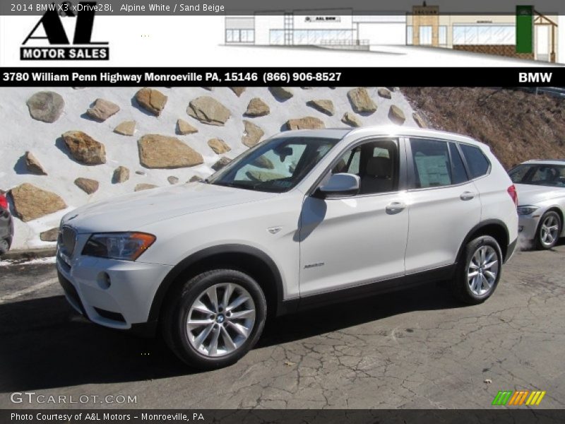 Alpine White / Sand Beige 2014 BMW X3 xDrive28i