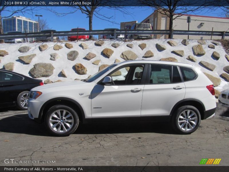 Alpine White / Sand Beige 2014 BMW X3 xDrive28i