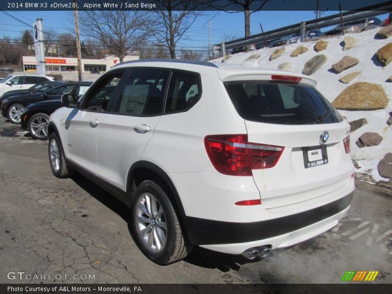 Alpine White / Sand Beige 2014 BMW X3 xDrive28i