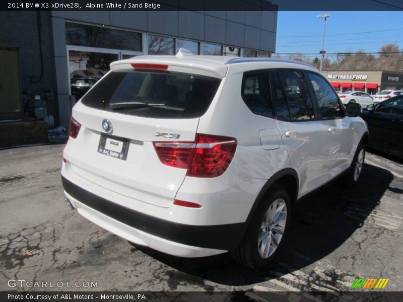 Alpine White / Sand Beige 2014 BMW X3 xDrive28i
