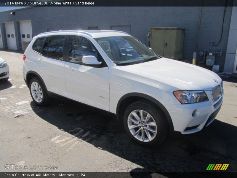 Alpine White / Sand Beige 2014 BMW X3 xDrive28i